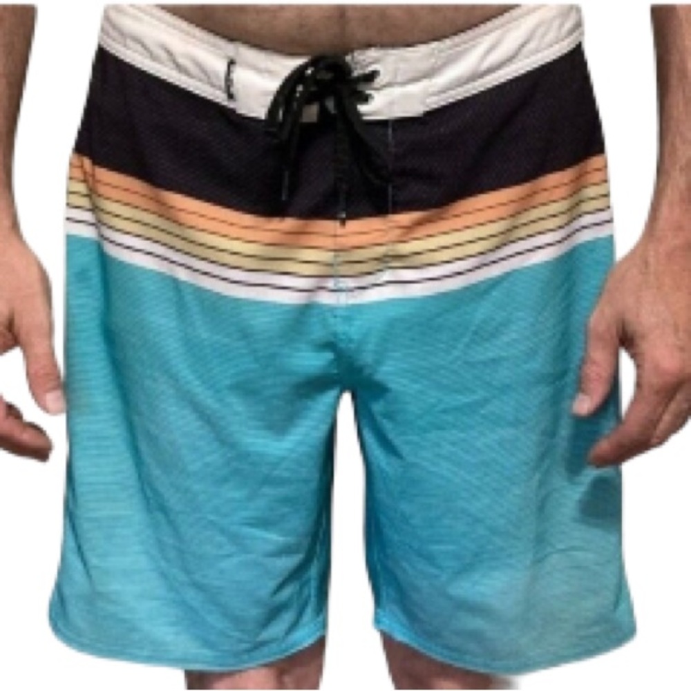 RIP CURL Standard Mirage Setters Boardshorts Striped Shorts Trunks Mens Small